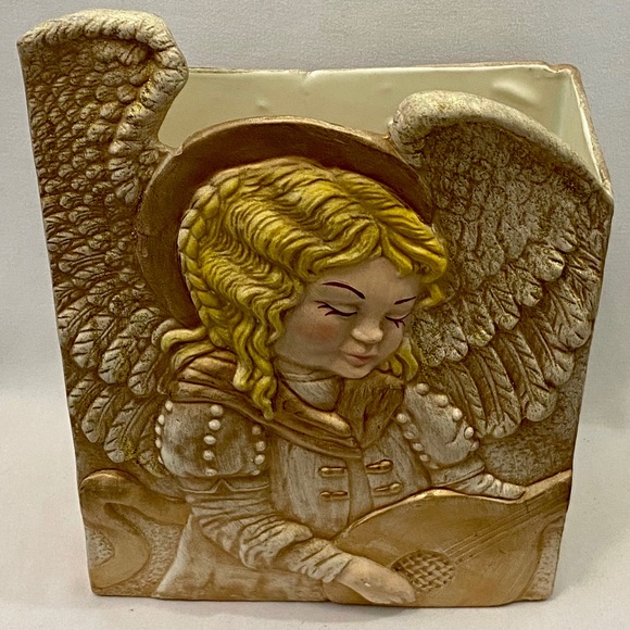 Porcelain Angel w/Violin Mail Envelope Holder - Picture 2 of 16